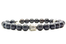 Afbeelding in Gallery-weergave laden, Buddha Ebony zilver bead
